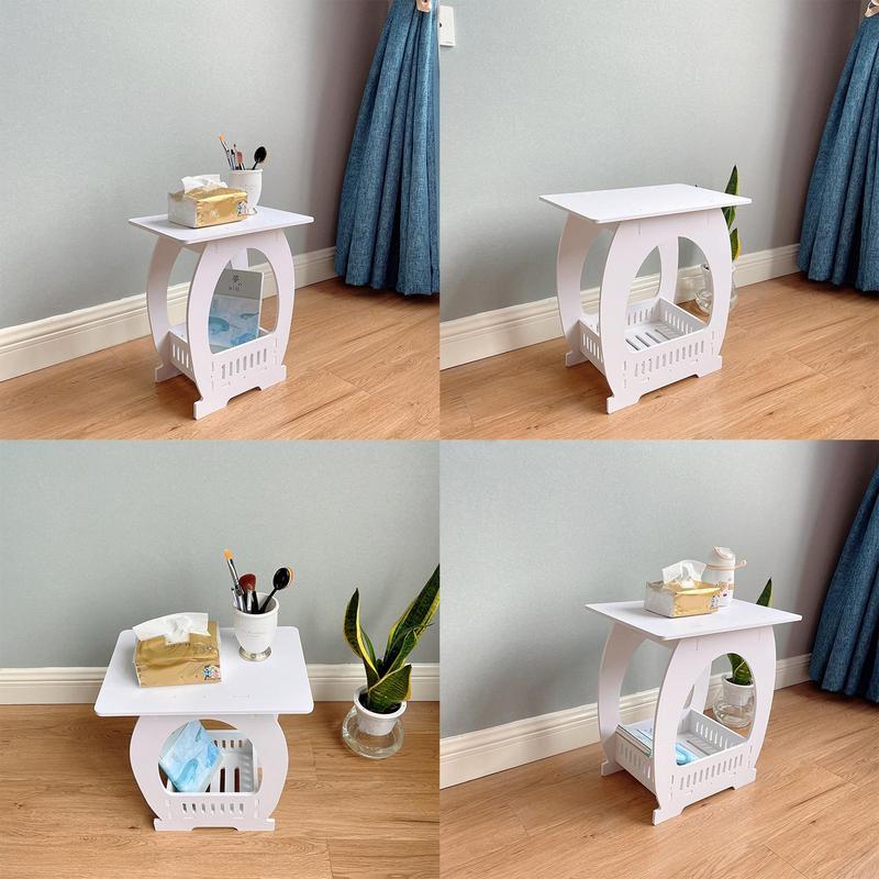End Table White Nightstand Cof - Coffee X recension och pris