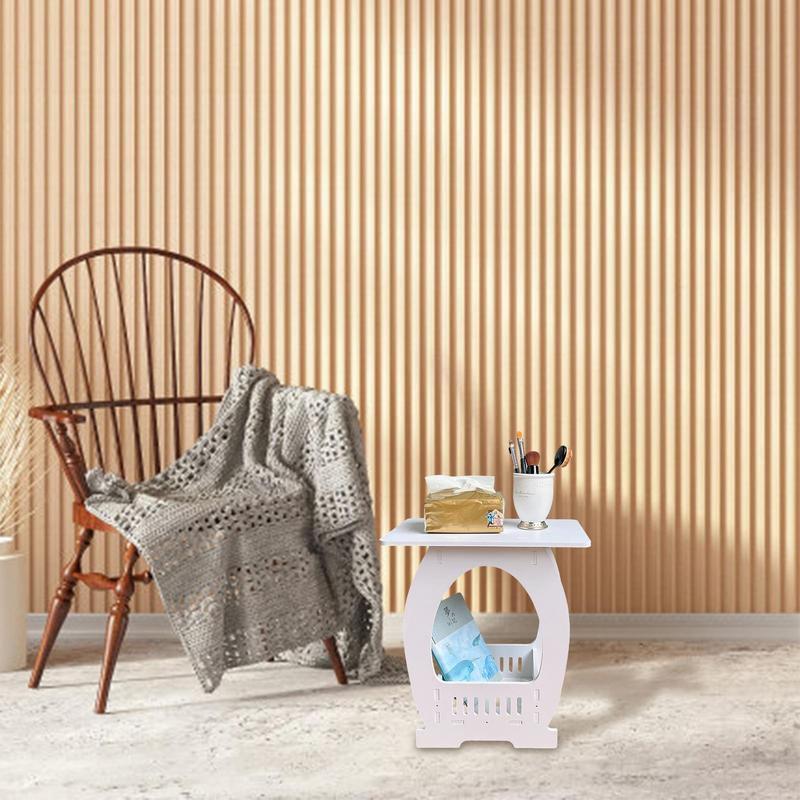 End Table White Nightstand Cof - Coffee X recension och pris