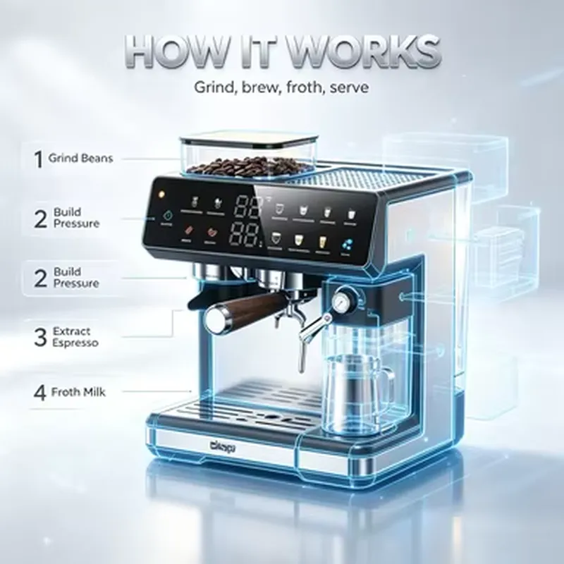 Lightweight Handheld Coffee Ma - Pressure Gauge Espresso recension och pris