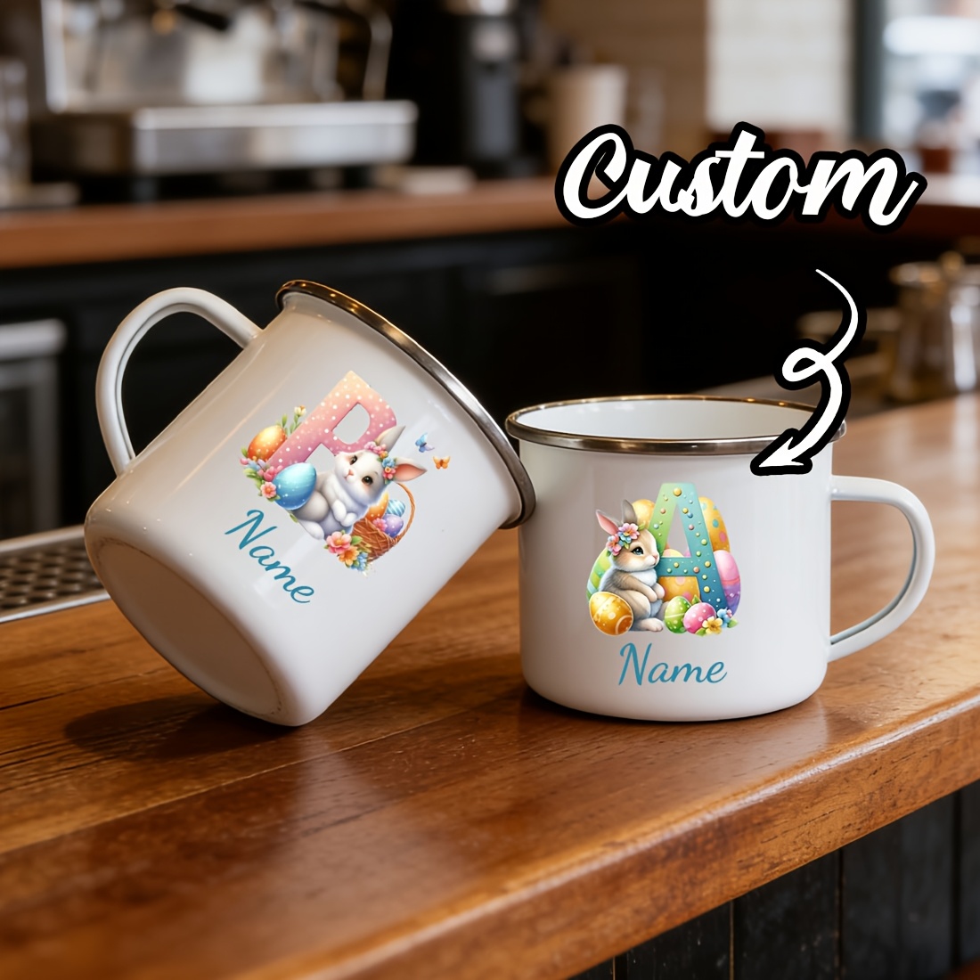 Personalized Mug Floral Initia - Coffee Equipment With Name recension och pris