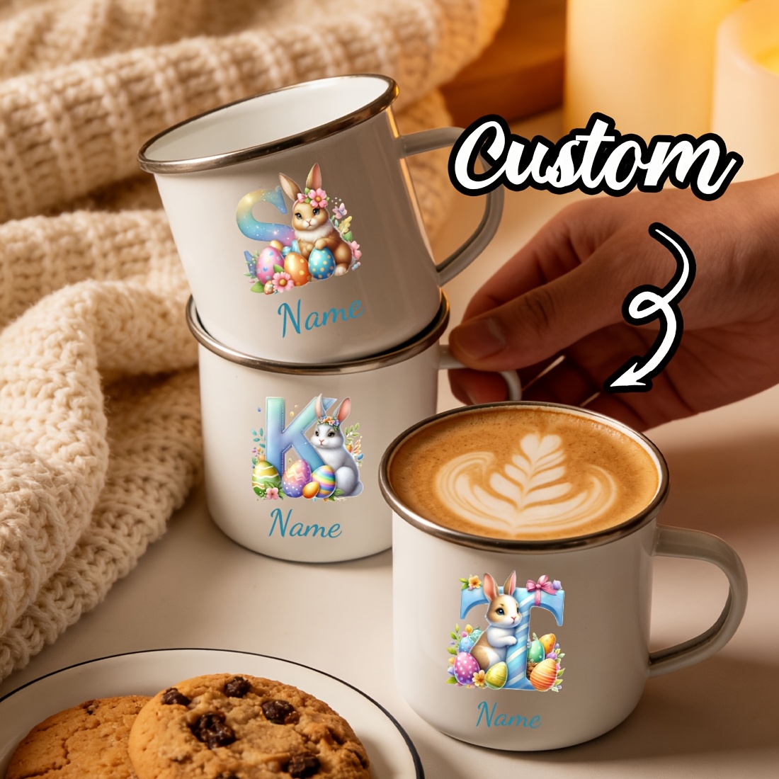Personalized Mug Floral Initia - Coffee Equipment With Name recension och pris