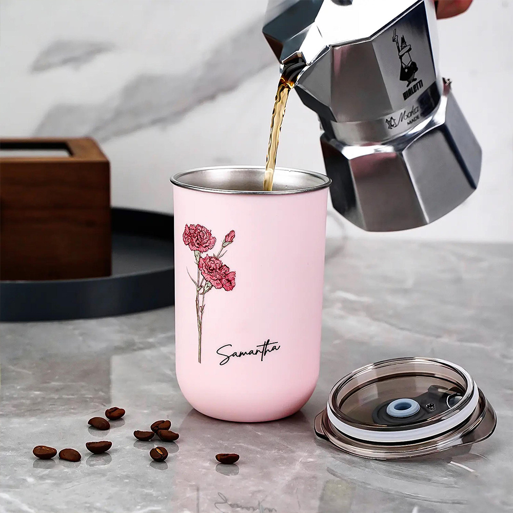 Personalized Birth Flower Coff - Coffee Equipment With Name recension och pris