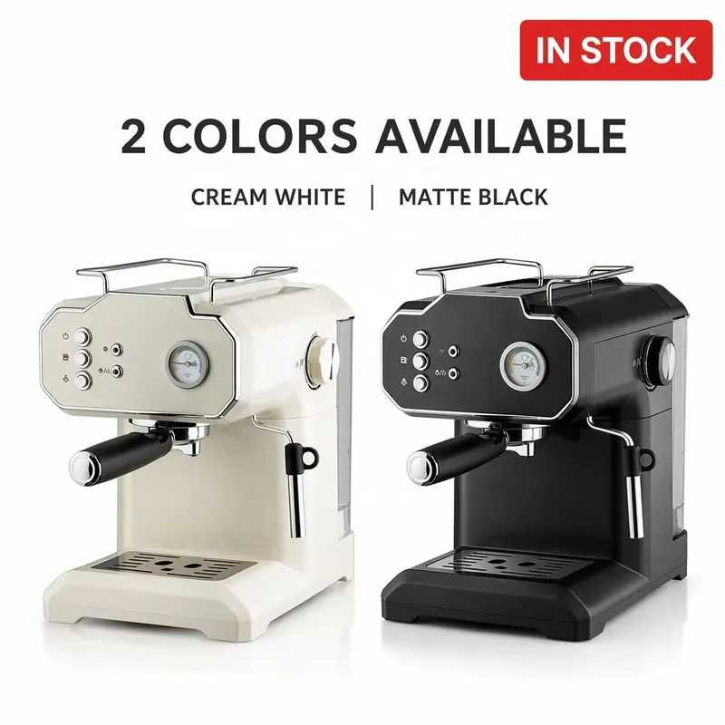 Retro Semi Automatic Espresso  - Pressure Gauge Espresso recension och pris