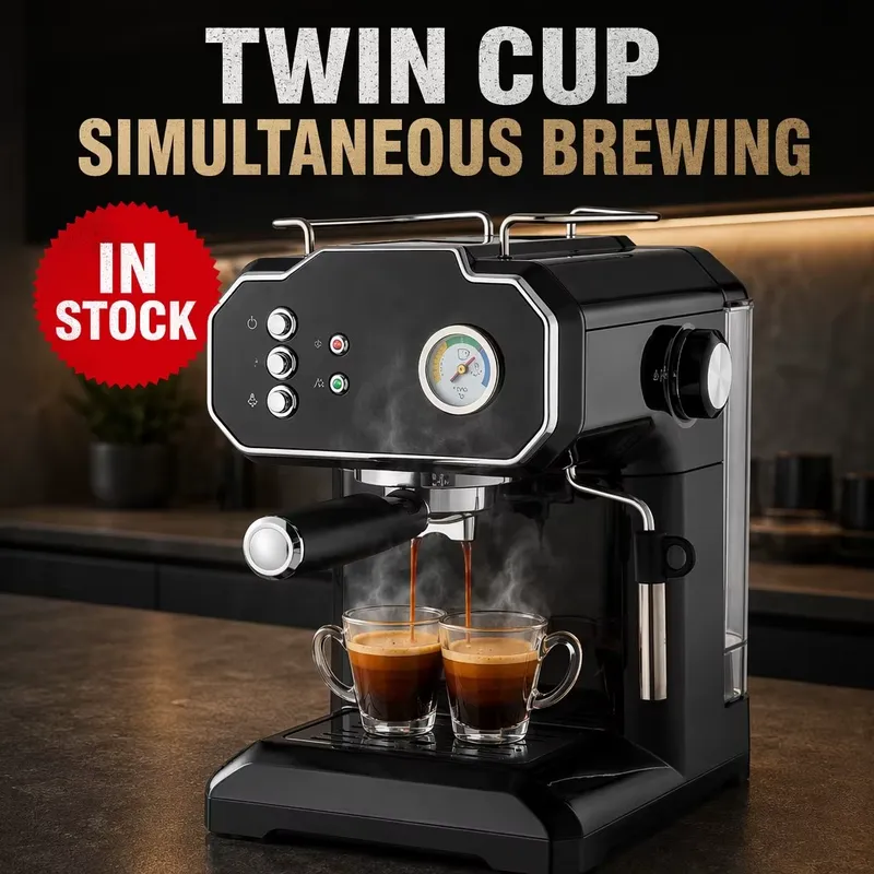 Retro Semi Automatic Espresso  - Pressure Gauge Espresso recension och pris