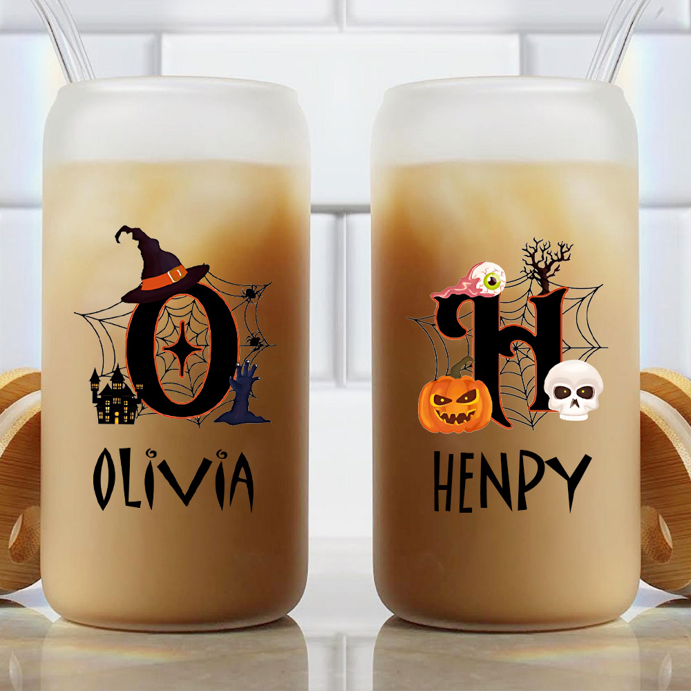 Custom Halloween Name Glass Ca - Coffee Equipment With Name recension och pris