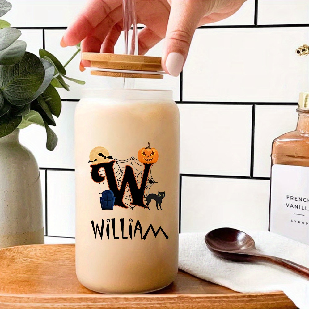 Custom Halloween Name Glass Ca - Coffee Equipment With Name recension och pris