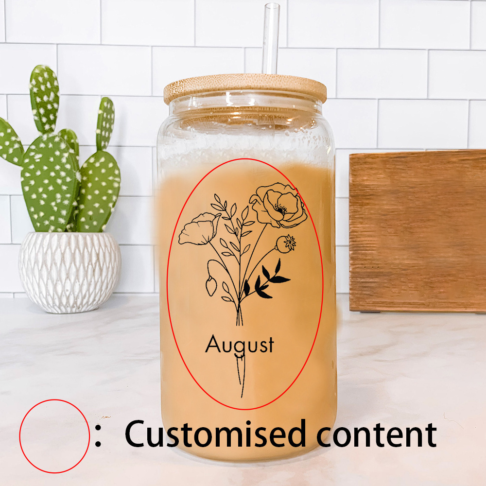 Customized Name Frosted Glass  - Coffee Equipment With Name recension och pris