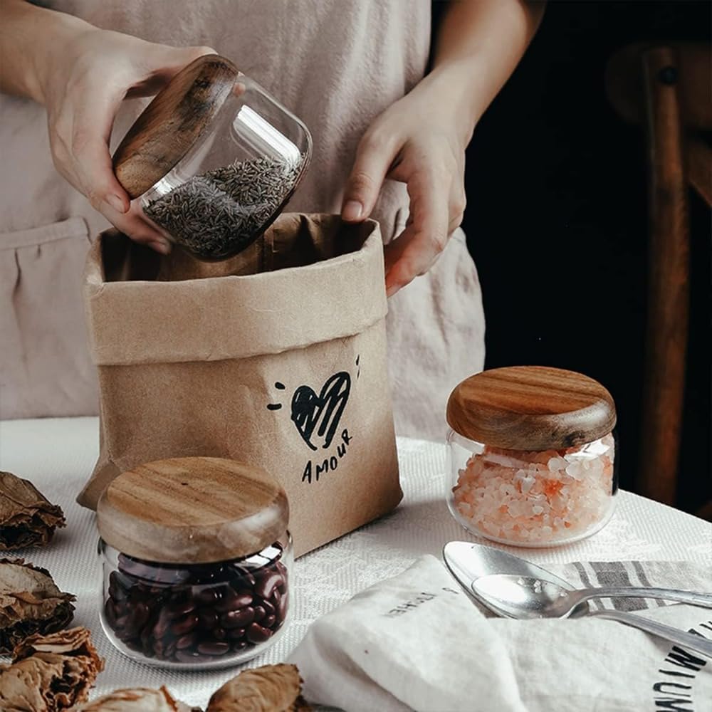 Glass Food  Containers with Wo - Coffee X recension och pris