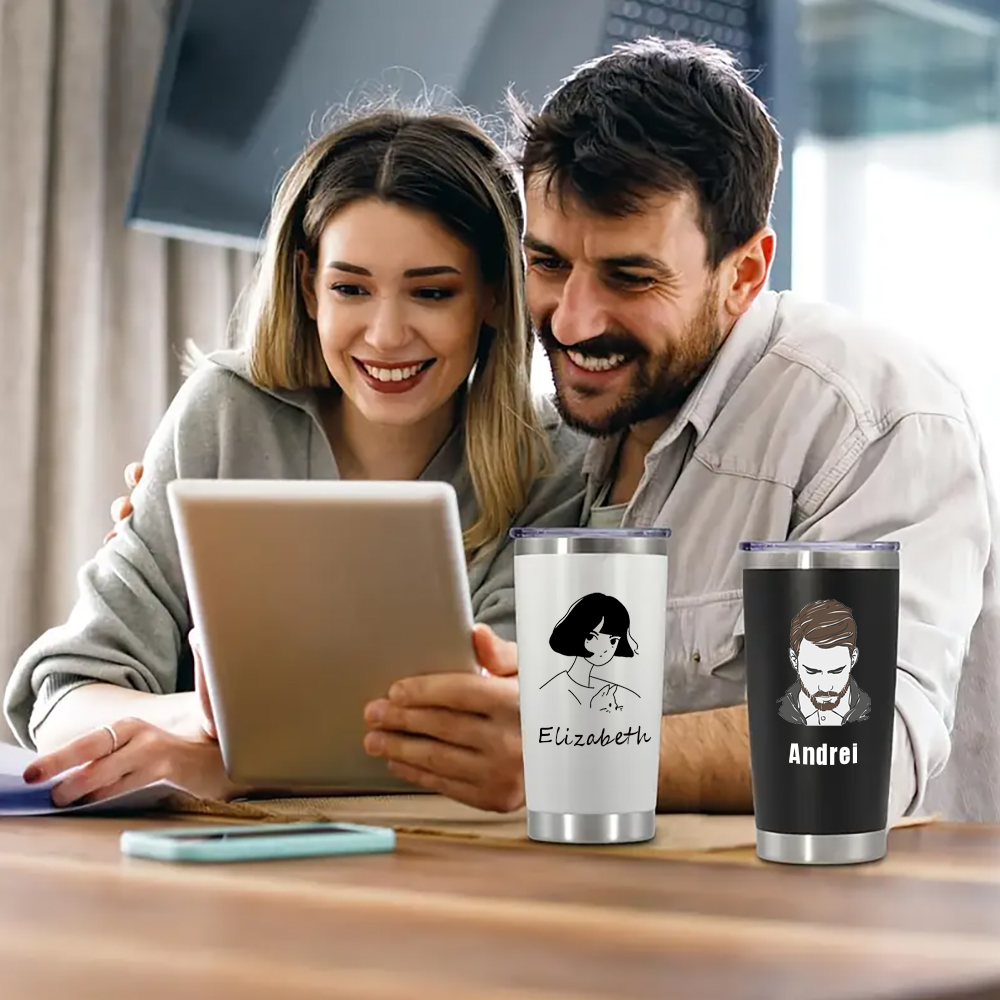 Stylish Stainless Steel Cups,  - Coffee Equipment With Name recension och pris