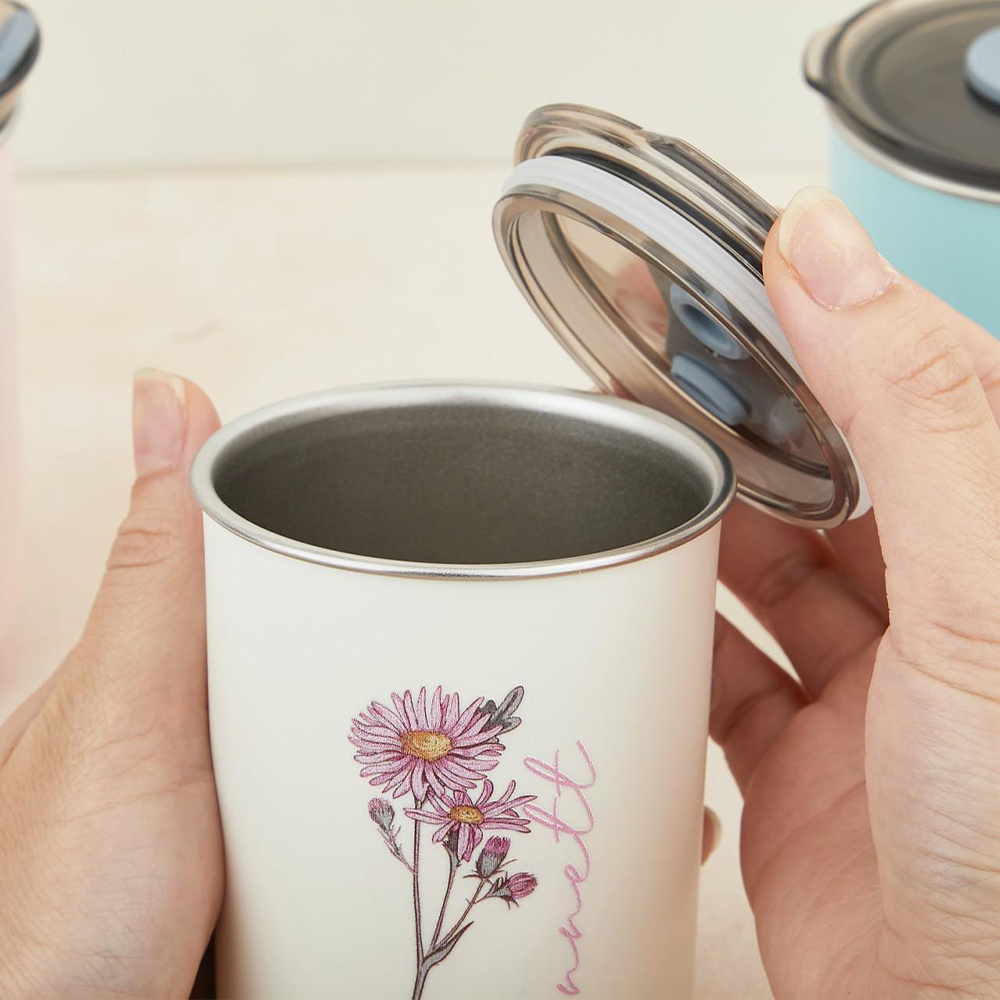 Custom Birth Flower Stainless  - Coffee Equipment With Name recension och pris